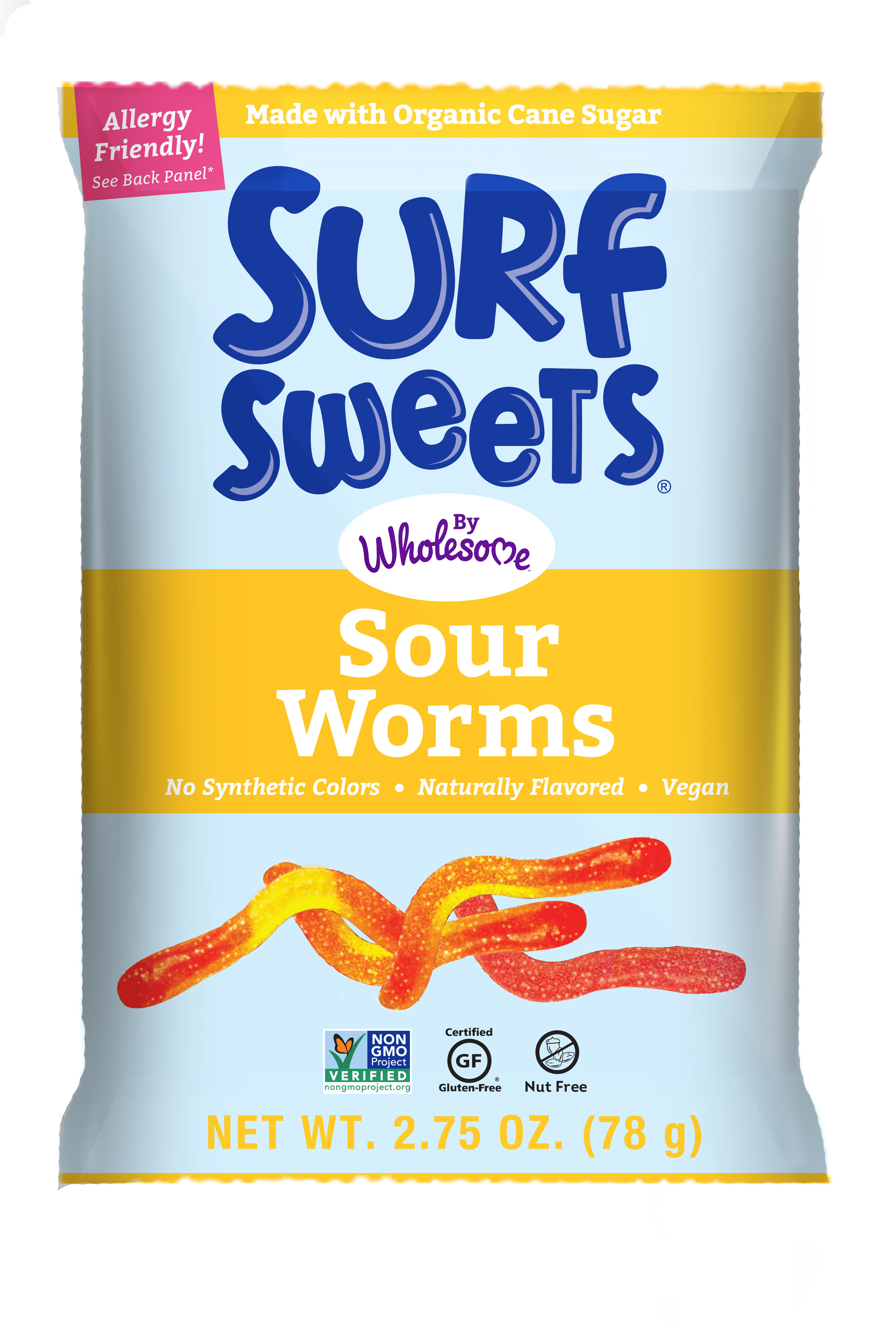 Surf Sweets Sour Worm 12 units per case 2.8 oz