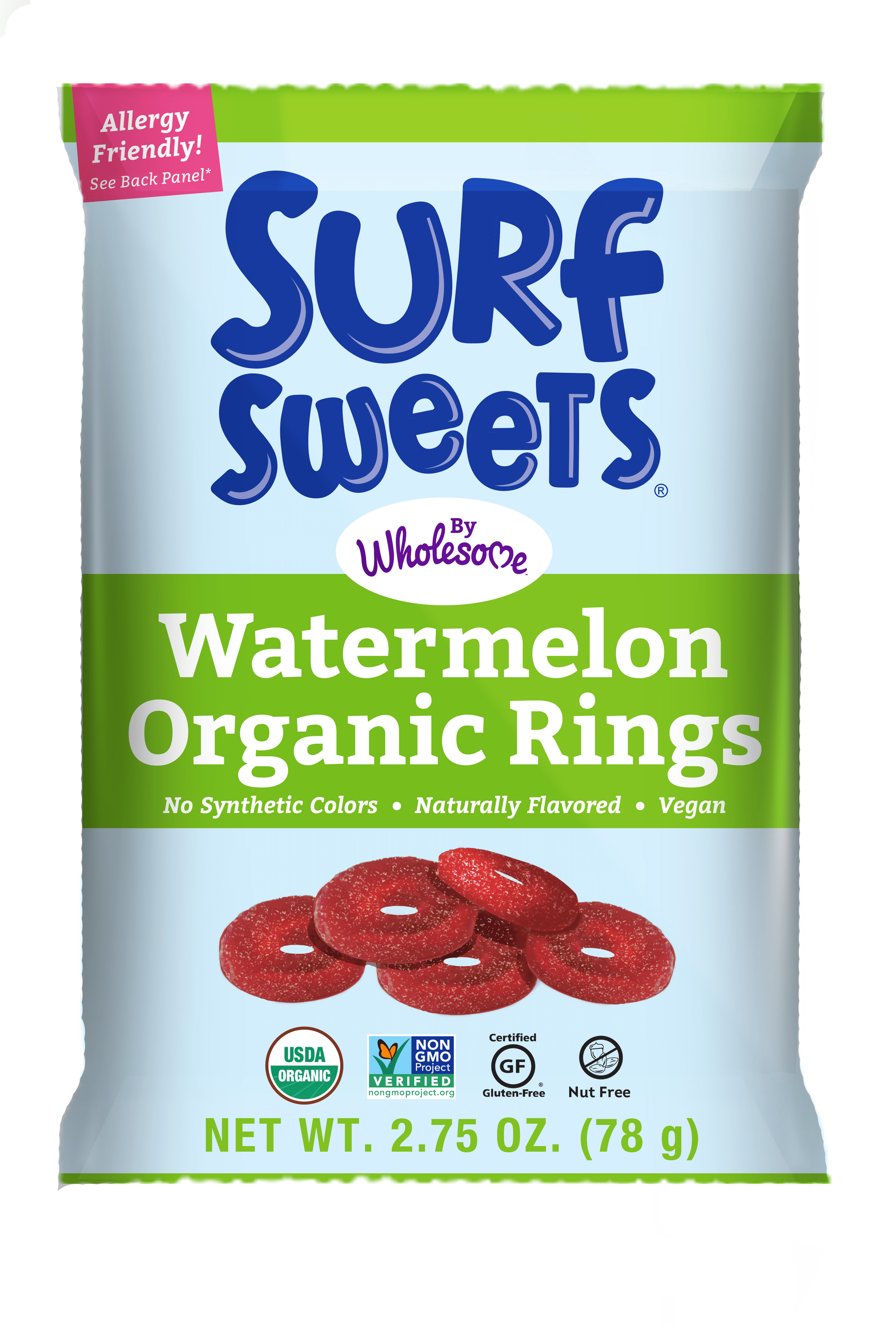 Surf Sweets Organic Watermelon Rings 12 units per case 2.8 oz