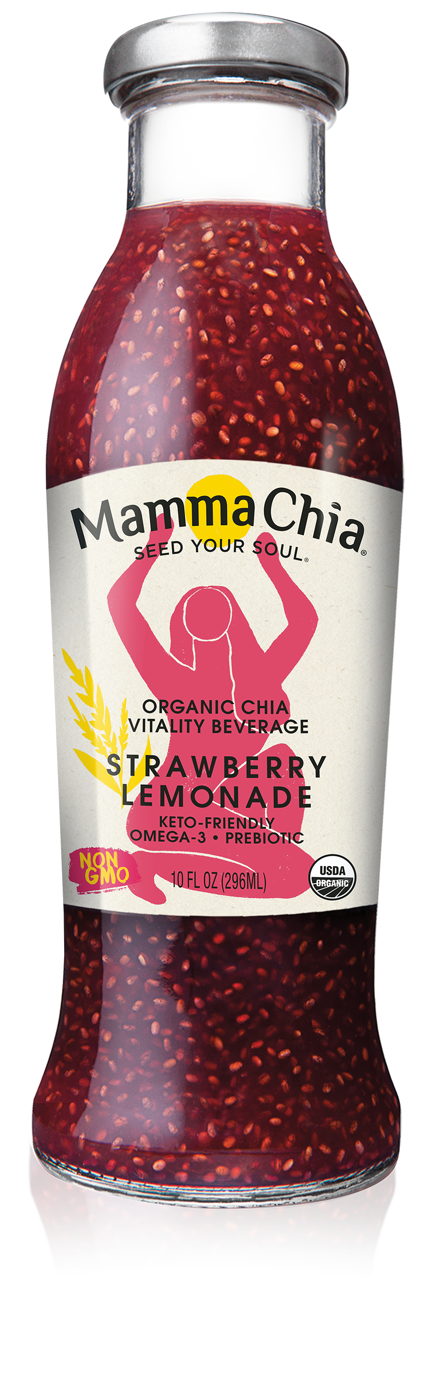 Mamma Chia Strawberry Lemonade Organic Chia Beverage 12 units per case 10.0 fl
