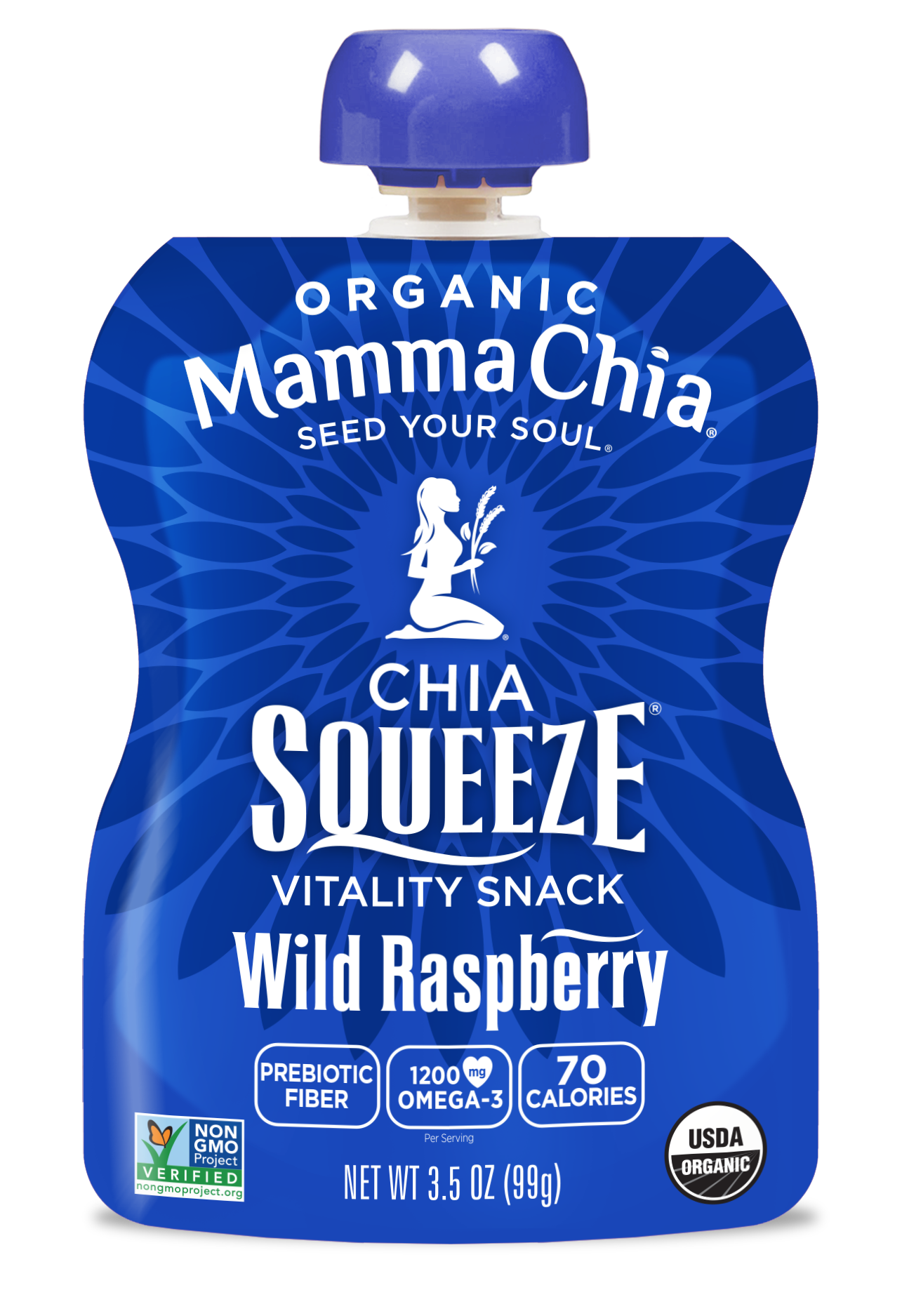 Mamma Chia Wild Raspberry Organic Chia Squeeze 2 innerpacks per case 28.0 oz