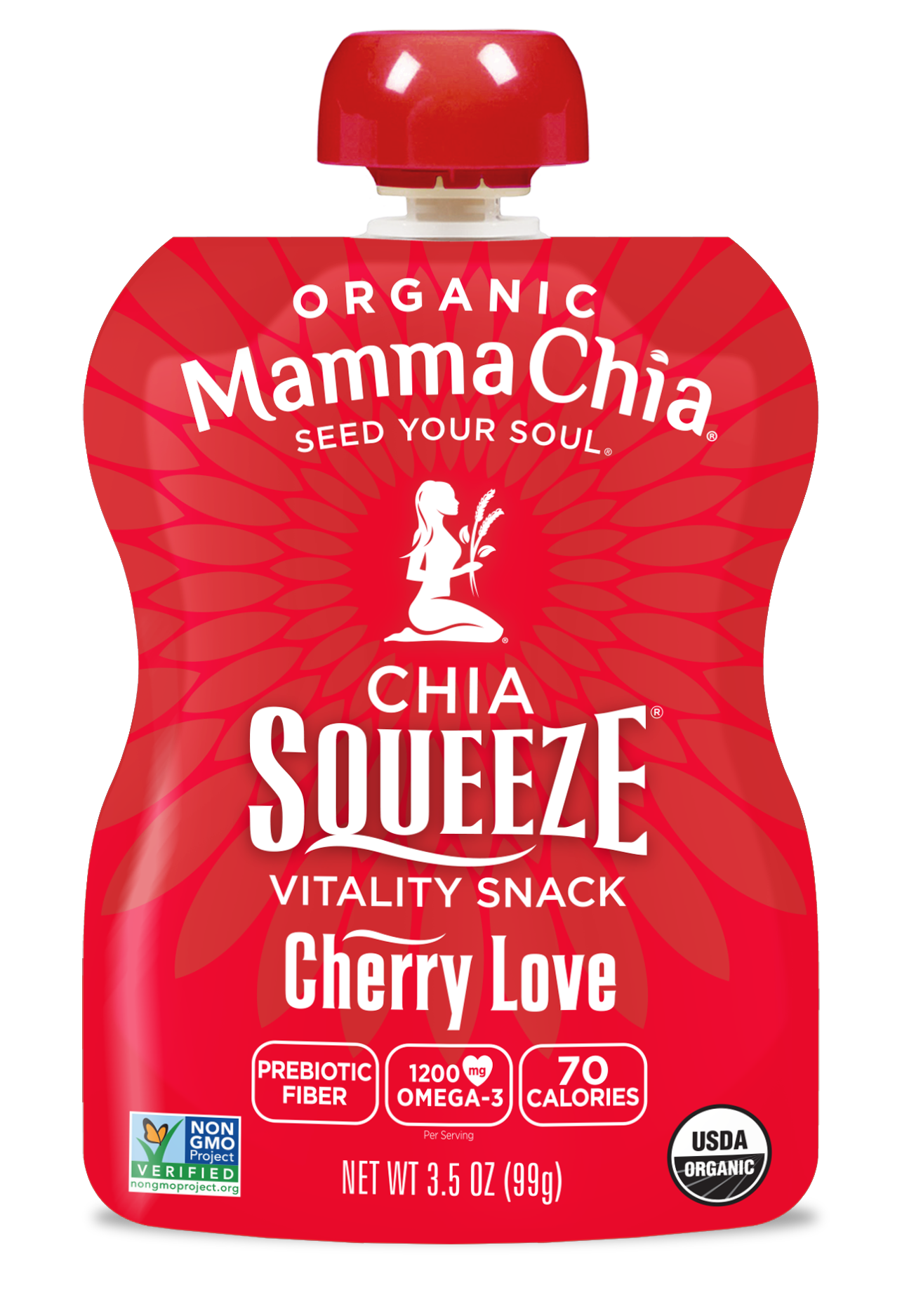 Mamma Chia Cherry Love Organic Chia Squeeze 2 innerpacks per case 28.0 oz