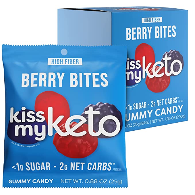 Kiss My Keto Gummies, Berry Bites 16 innerpacks per case 7.1 oz