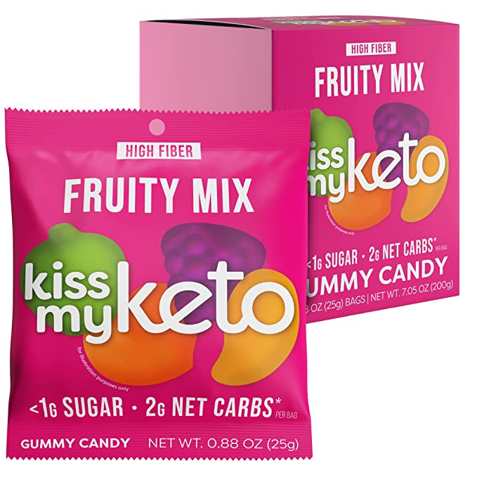 Kiss My Keto Gummies, Fruity Mix 16 innerpacks per case 7.1 oz