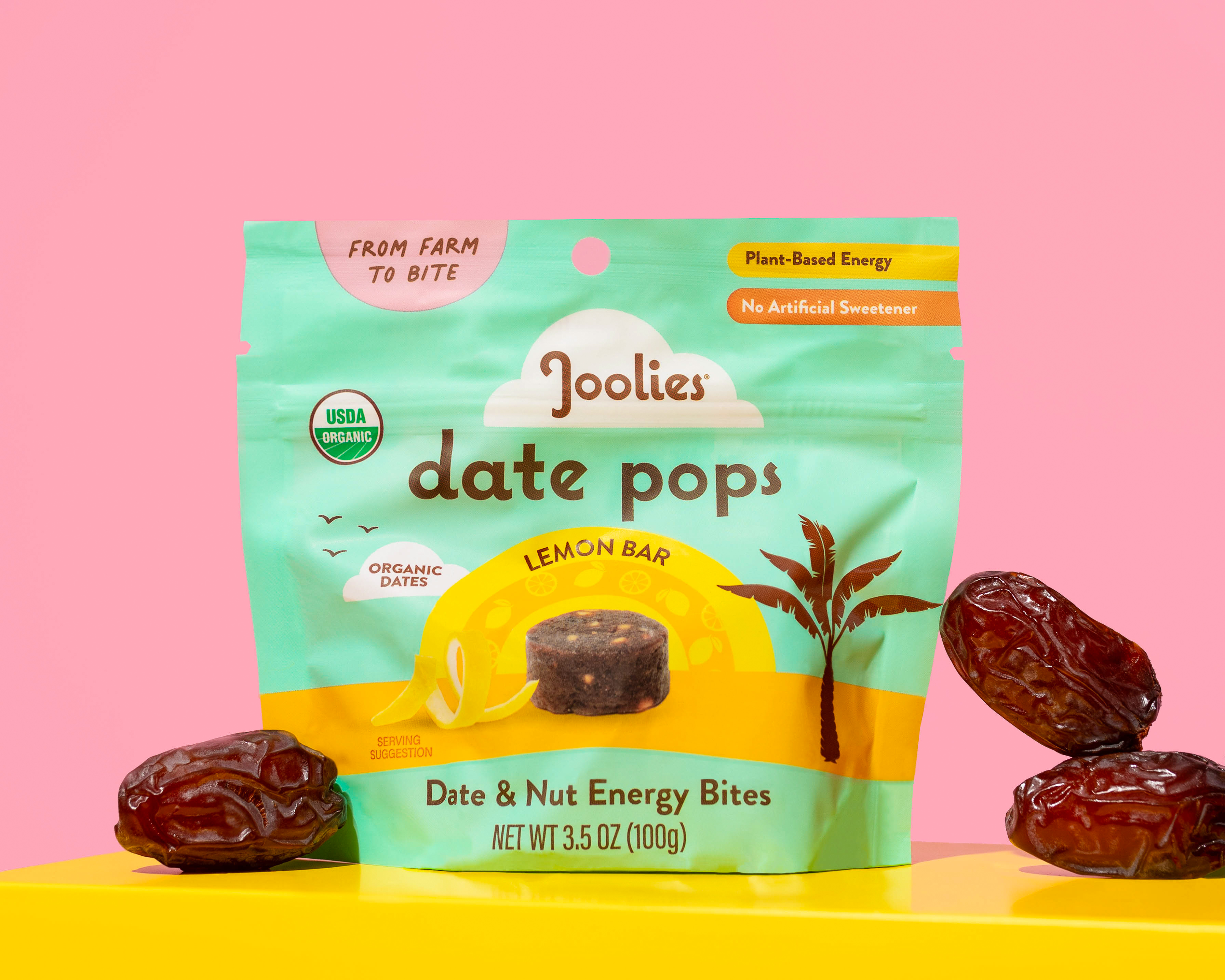 Date Pops Lemon Bar 3.5 oz 6 units per case 3.5 oz