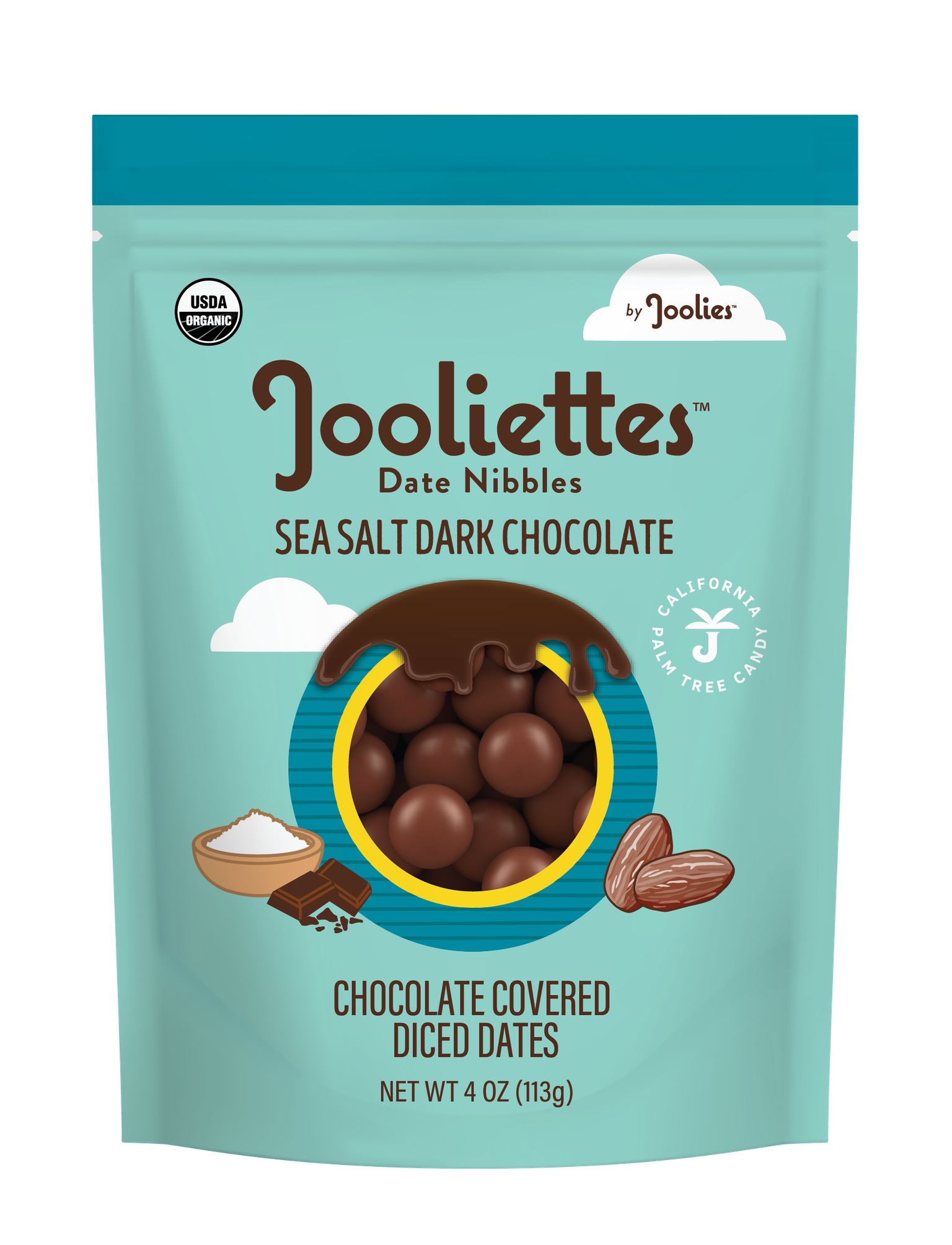 Jooliettes Sea Salt Dark Chocolate Date Nibbles 12 units per case 4.0 oz