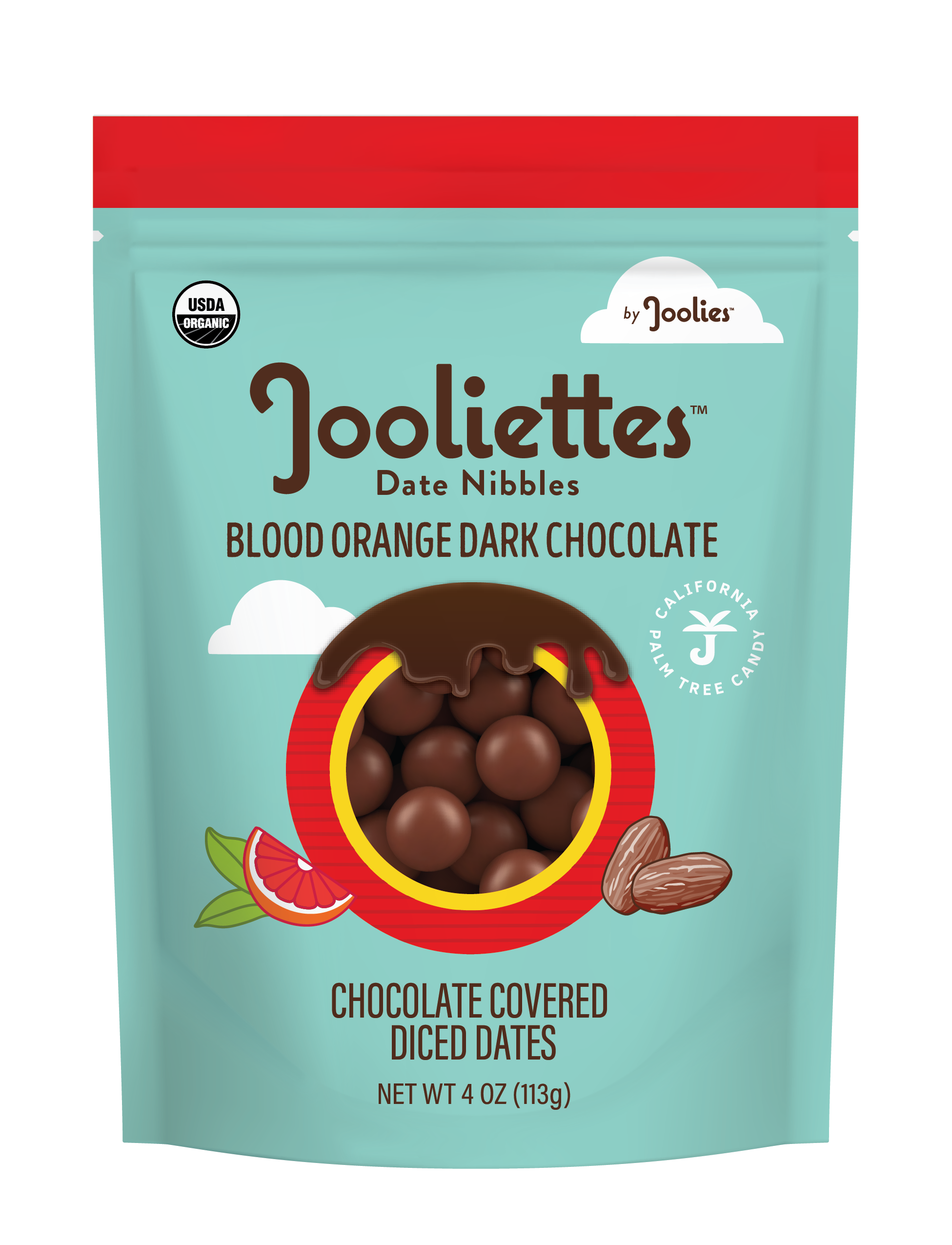 Jooliettes Blood Orange Dark Chocolate Date Nibbles 12 units per case 4.0 oz