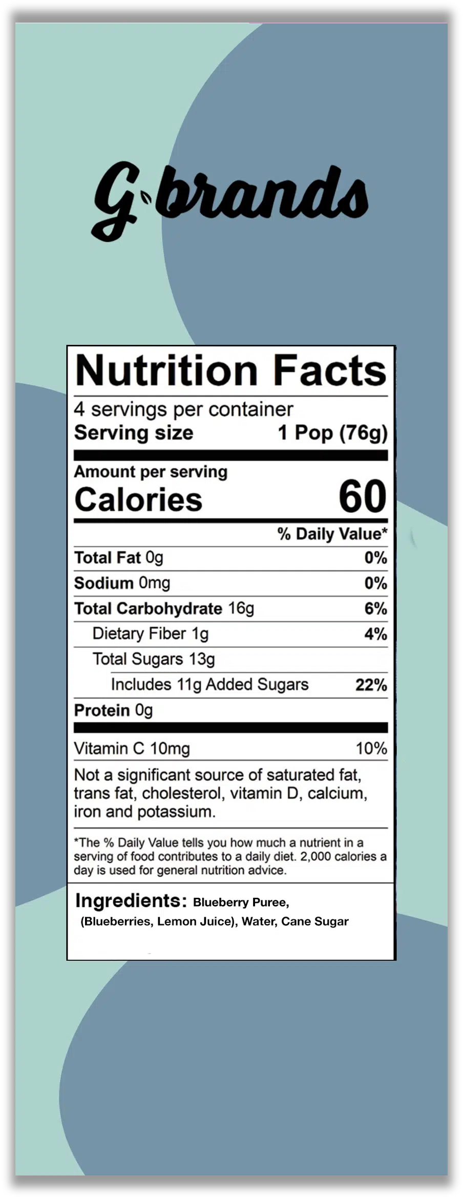 Example Nutrition Facts Panel